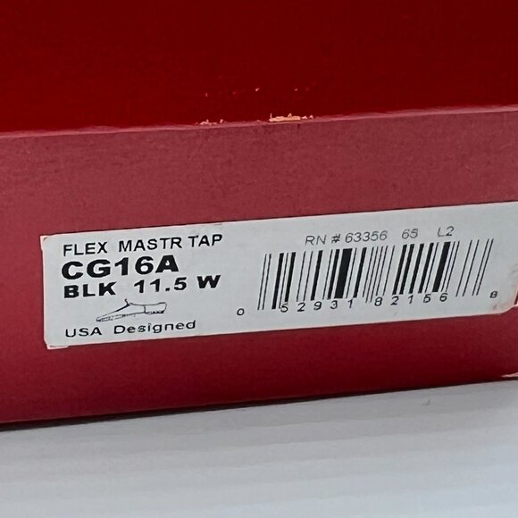 11.5W 11.5 Wide‎ Capezio Flex Master Mastr CG16 Black Leather Tap Dance Shoes - Picture 13 of 13